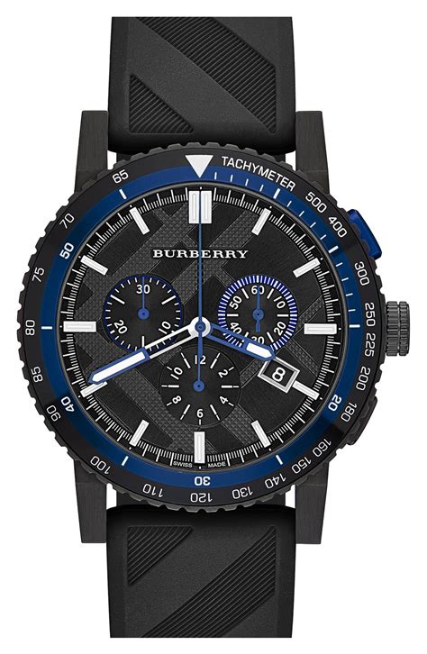 burberry chronograph rubber strap watch 42mm|where to buy Burberry watches.